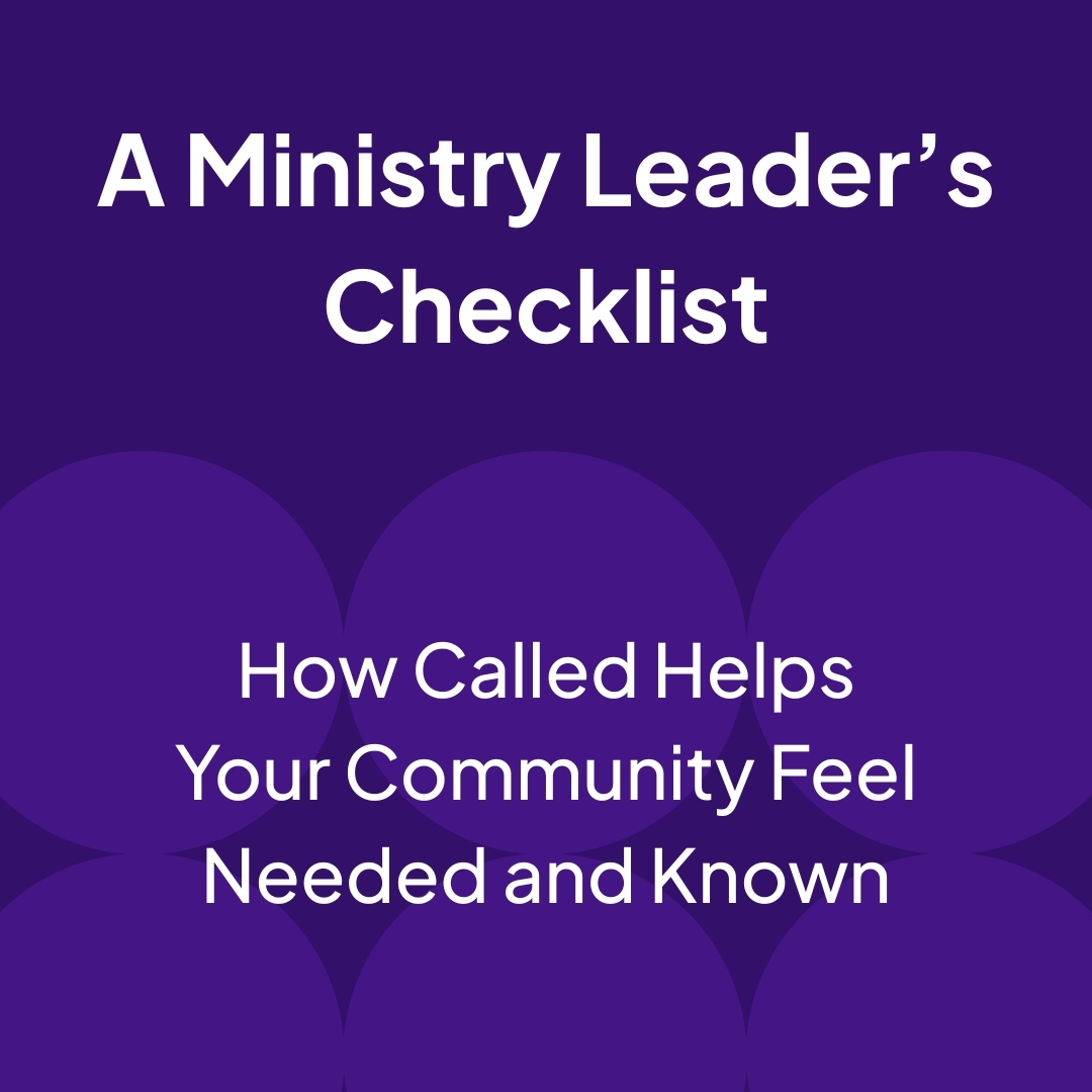 a ministry leader's checklist